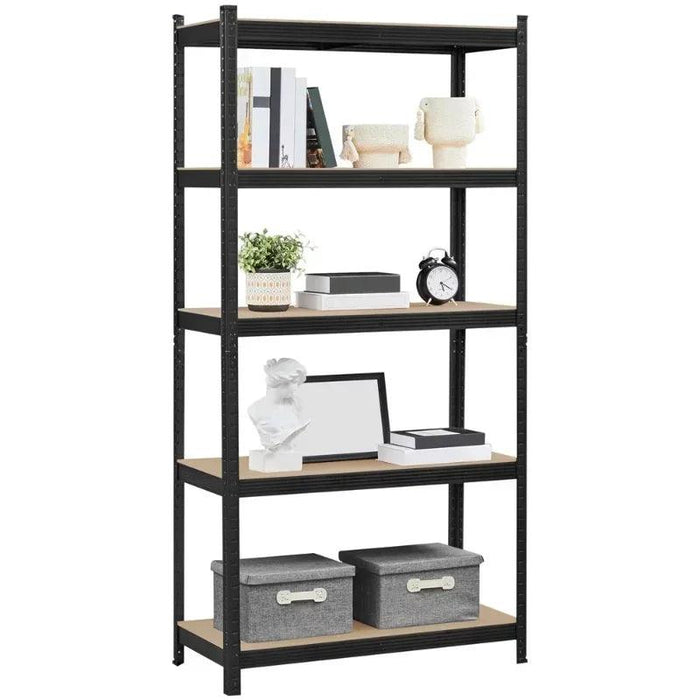 5-Tier Heavy-Duty Adjustable Metal Storage Rack - Versatile Organizer for Home, Garage, and Warehouse by SmileMart