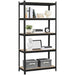 5-Tier Heavy-Duty Adjustable Metal Storage Rack - Versatile Organizer for Home, Garage, and Warehouse by SmileMart