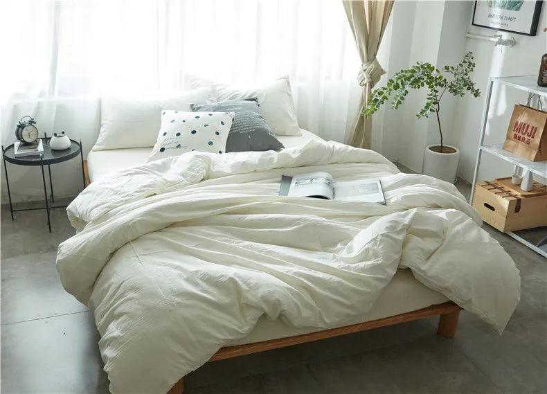 Modern Simple 100% Cotton Duvet Cover Set