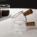 Elegant Borosilicate Glass Sauce Bowl with Wooden Handle