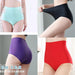 Chic Plus Size High Waist Ice Silk Seamless Briefs for Women - Shaping Underwear with Abdomen and Hip Enhancing Features