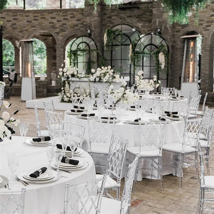 Elegant 50-Piece Clear Acrylic Chiavari Chairs for Sophisticated Celebrations