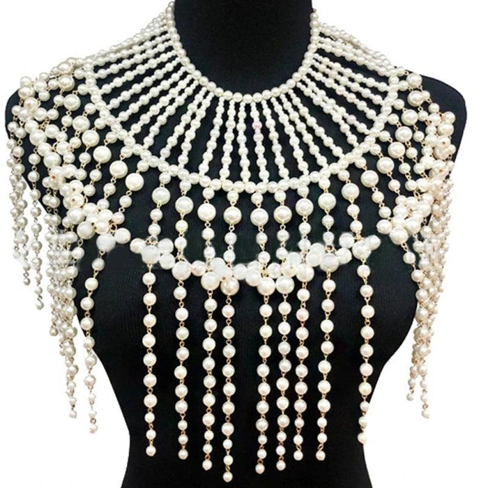 Pearl Elegance Choker and Body Chain Set