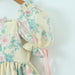 Whimsical Japanese Floral Puff Sleeve Ball Gown - A Captivating Style Statement