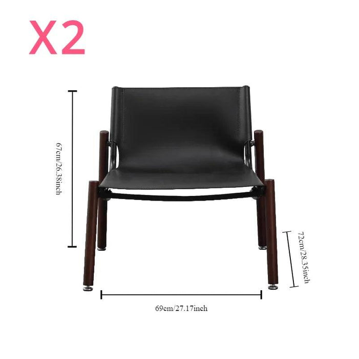 Designer Light Luxury Saddle Leather Lounge Chair