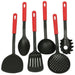 6-Piece Heat-Resistant Nylon Kitchen Utensil Collection - Essential Cooking Tools Including Spatula, Ladle, Turner, and More