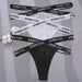 3-Pack Women's Sexy High Waist Cross Strap Cotton G-String Panties