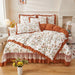 Chic Floral Ruffle Queen Bedding Set