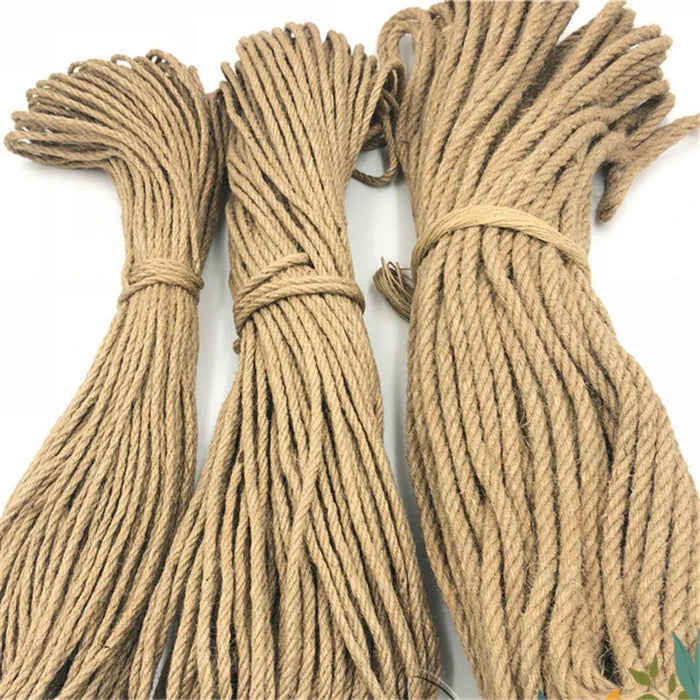 Vintage-Inspired Handmade Hemp Rope Bundle - Premium Crafting Supplies for DIY Projects