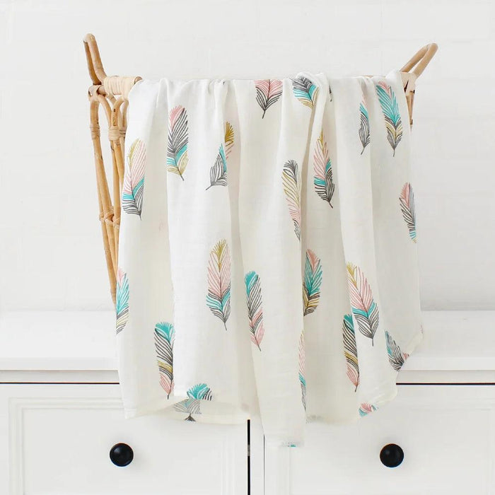 Organic Bamboo Cotton Swaddle Blanket for Newborns