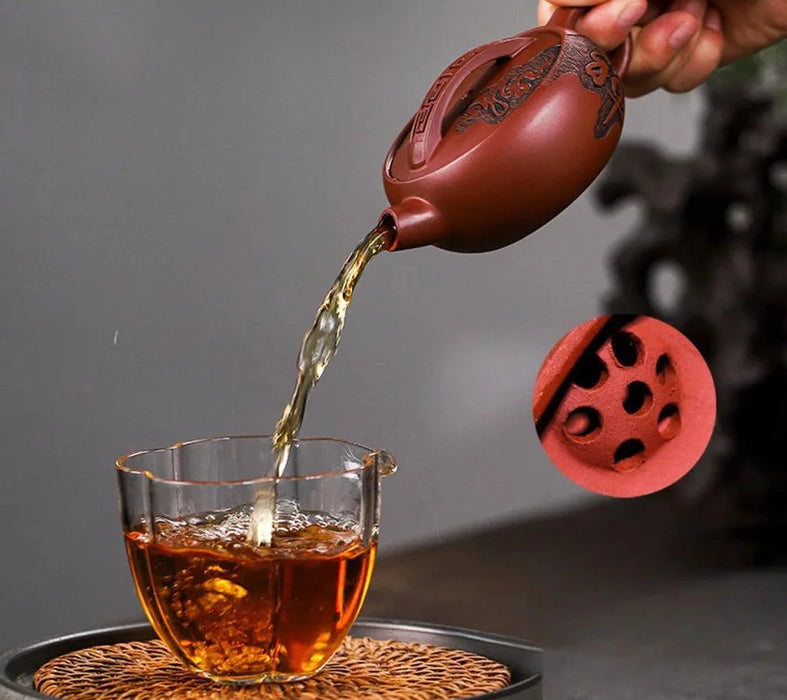 Authentic Elegance: 120ml Dragon's Blood Sand Teapot for Tea Aficionados