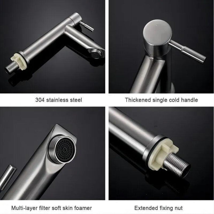 Modern Elegance Stainless Steel Faucet - Premium Ceramic Valve Bathroom Tap