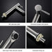 Modern Elegance Stainless Steel Faucet - Premium Ceramic Valve Bathroom Tap