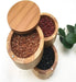 Eco-Friendly Bamboo Spice Storage Set with Spoon - Stylish Seasoning Organizer