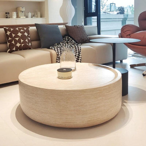 Elegant Nordic Round Coffee Table - Chic and Practical for Small Living Areas