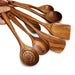 Sustainable Teak Wood 7-Piece Kitchen Utensil Set - Eco-Friendly Cooking Tools