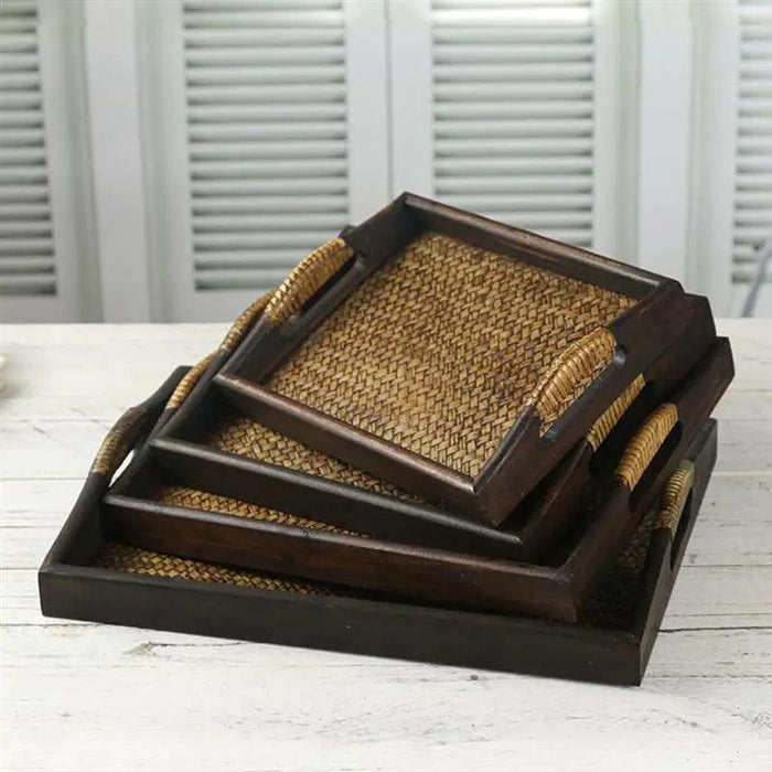 Chic Rattan Woven Serving Tray for Elegant Home Presentation