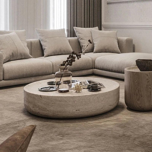 Elegant Nordic Round Coffee Table - Chic and Practical for Small Living Areas