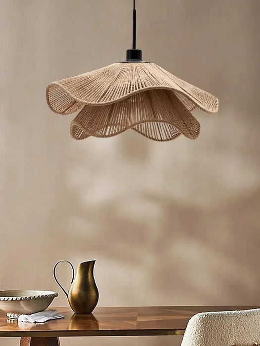 Japanese Wabi Sabi Hemp Rope Chandelier