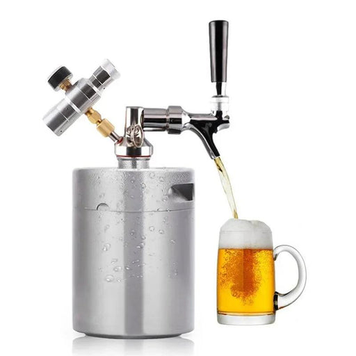 Ultimate Craft Beer Mini Keg Dispenser - Portable Stainless Steel Home Brewing System