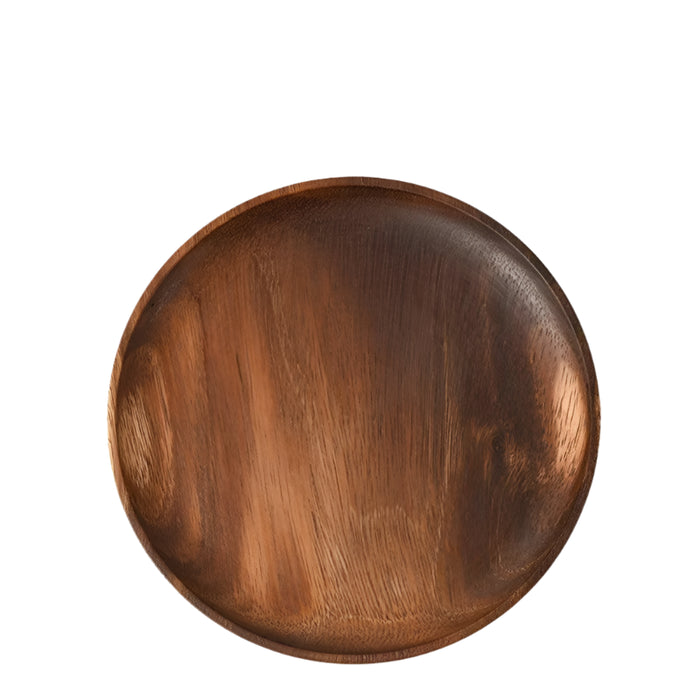 Acacia Wood Japanese Tableware Collection - Stylish Plates & Serving Tray for All Occasions