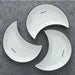 Moonlit Petal Ceramic Plate Set - Artistic Tableware for Dining and Snacking