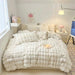 Plush Faux Rabbit Fur Bedding Ensemble with Charming Ball Accents - Duvet Cover, Sheets, and Pillowcases