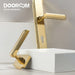 Sleek Brass Lever Door Handles Set for Bedroom and Bathroom