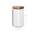 Elegant 10oz Airtight Glass Spice Jars with Acacia Wood Lid - 300ml Kitchen Storage Solution