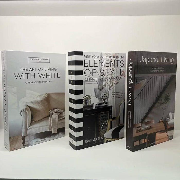 Elegant 3-Piece Decorative Faux Book Set for Home Décor