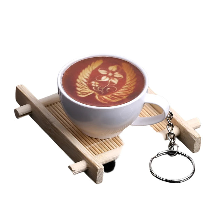 Charming Miniature Resin Coffee and Tea Cup Display Model for Whimsical Décor