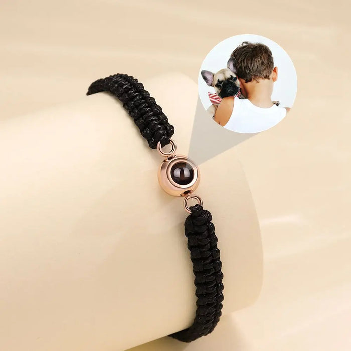 Personalized Braided Rope Photo Projection Bracelets