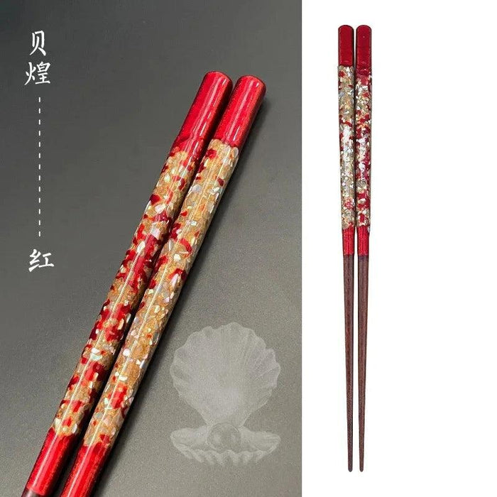 Elegant Handcrafted Japanese Wooden Chopsticks Set - Premium Dining Utensils for a Refined Experience