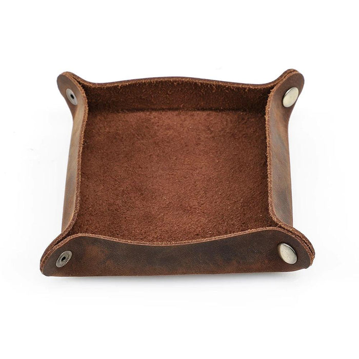 Luxurious Foldable Leather Desk Organizer Tray