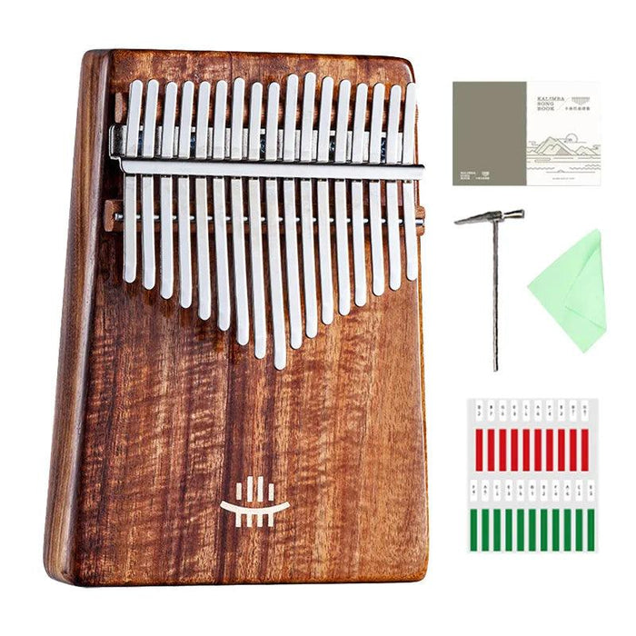 Professional 21-Key Kalimba with Sound Hole - Rosewood Acacia Wood Mbira for Beginners