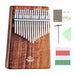 Professional 21-Key Kalimba with Sound Hole - Rosewood Acacia Wood Mbira for Beginners