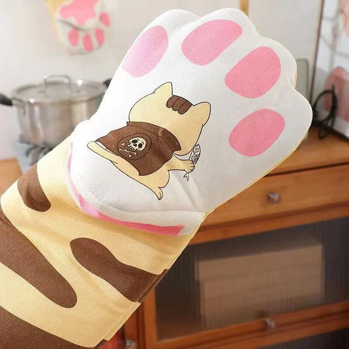 Adorable Cat Paw Design Cooking Glove for Baking Enthusiasts