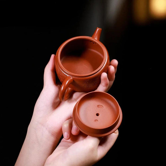 Handcrafted 150ML Yixing Purple Clay Teapot - Authentic Dahongpao Mud Tea Soaking Kettle for Chinese Zisha Tea Set