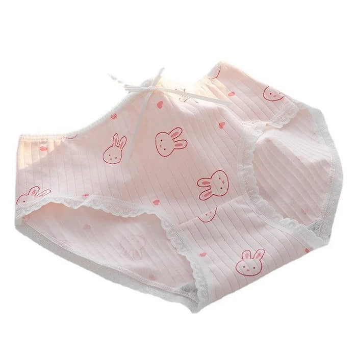 Whimsical Fruit-Themed Cotton Briefs for Girls - Soft and Breathable Seamless Underwear