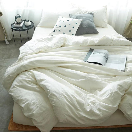 Modern Simple 100% Cotton Duvet Cover Set