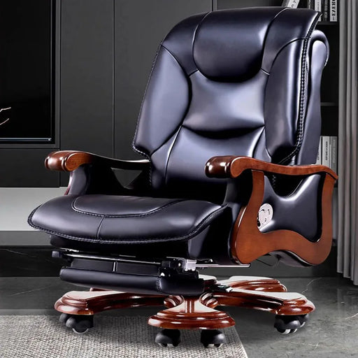 Rolling Leather Office Chairs Mobile Comfy Comfortable Lazy Meditation High Back Computer Chair Nordic Cadeira Gamer Furniture