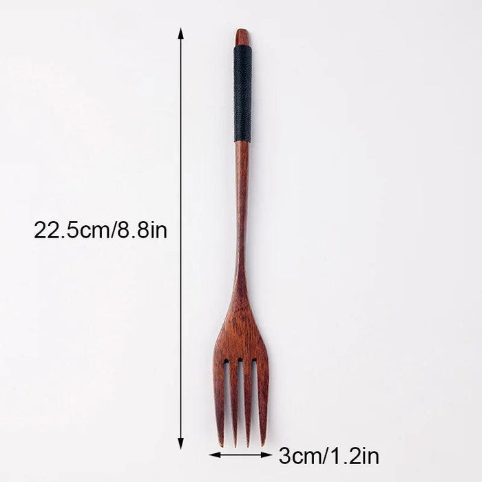 Elegant Bamboo Fork for Fruits, Desserts, and Salads - Japanese Style Kitchen Utensil