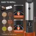 One-Handed USB Rechargeable Electric Spice Grinder Set with Adjustable Coarseness