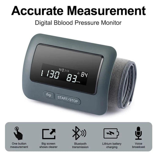 Advanced Bluetooth Blood Pressure Monitor with USB Charging and Russian Voice Assistance - Your Essential Health Tracker