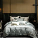 Elegant 1000TC Egyptian Cotton Floral Embroidery Bedding Ensemble with Duvet Cover, Flat Sheet, and Pillow Shams