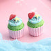 Kawaii 5-Piece Miniature Strawberry Heart & Star Resin Cupcake Crafting Set