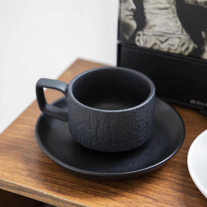 Japanese-Inspired Stone Grain Ceramic Coffee Mug - Elegant Addition to Your Home and Office