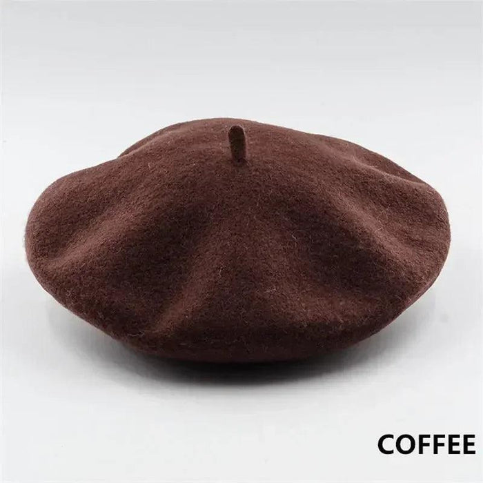 Chic French Wool Beret - Effortless Vintage Elegance for Women