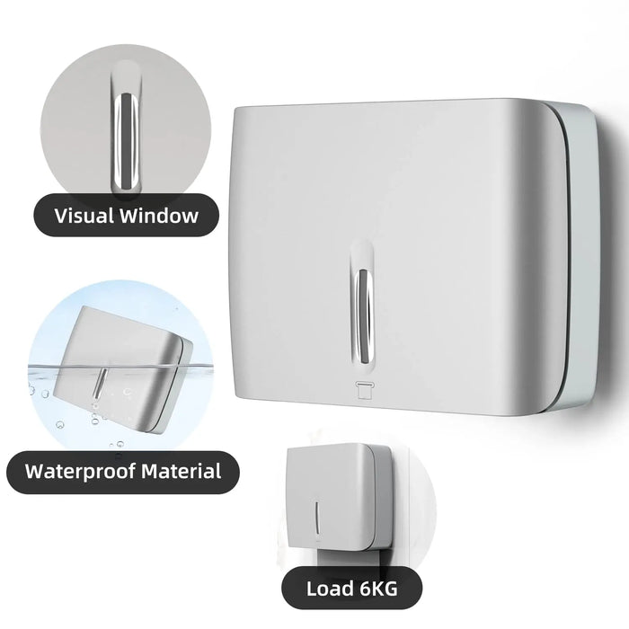 Secure Wall-Mount Key Lock Paper Towel Dispenser - 200 Towel Capacity