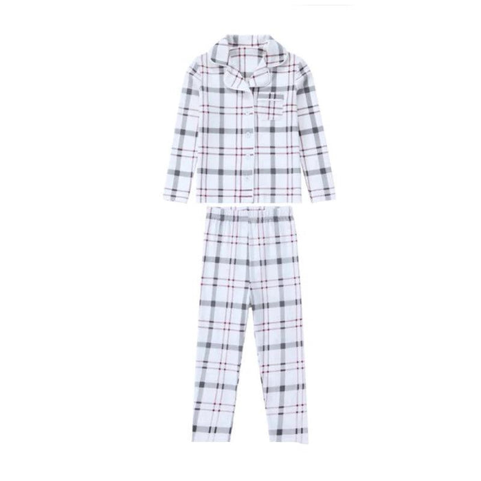 Cozy Plaid Family Matching Romper Set for Kids – Comfortable Cotton Sleepwear